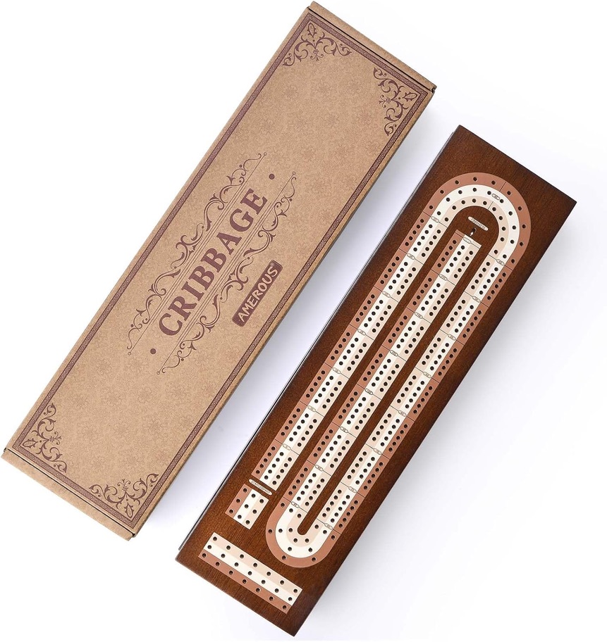 Wooden Cribbage Board Game Set