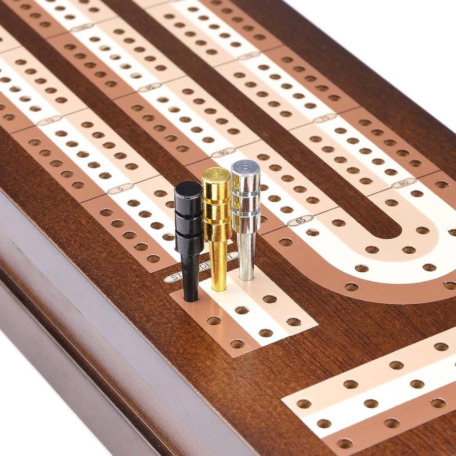 Wooden Cribbage Board Game Set