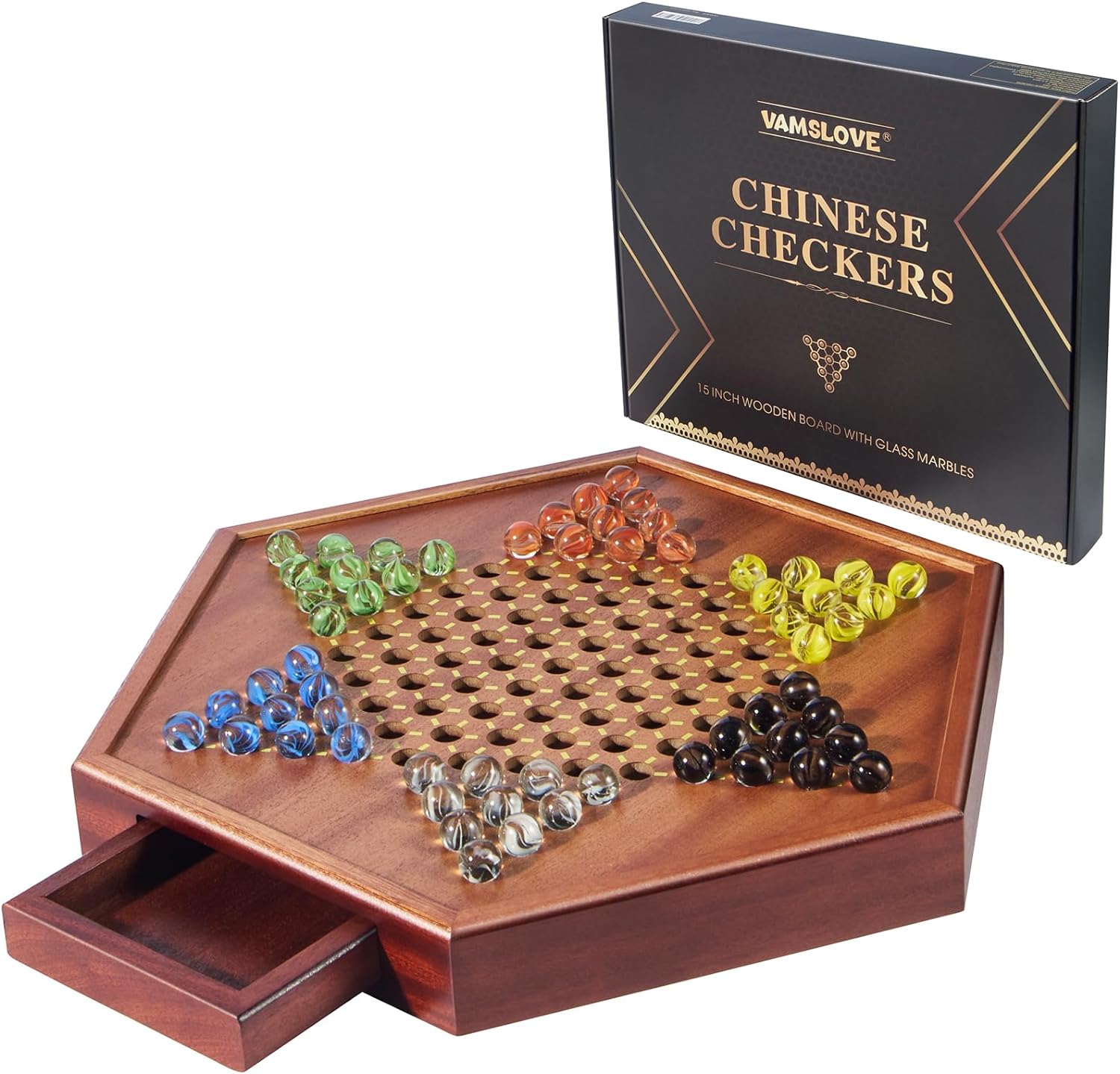 Wooden Chinese Checkers Game Set