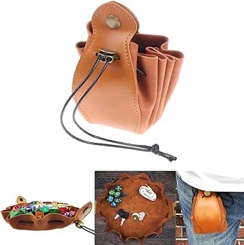 Leather Drawstring Dice Bag